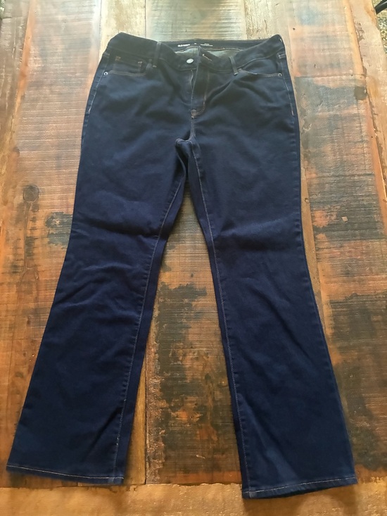 Old Navy Denim - Old Navy Kicker Bootcut Mid-rise Women’s Dark Blue Stretch Jeans 14S
